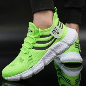 Men’s Lime Green Walking Shoes – Street Style Look