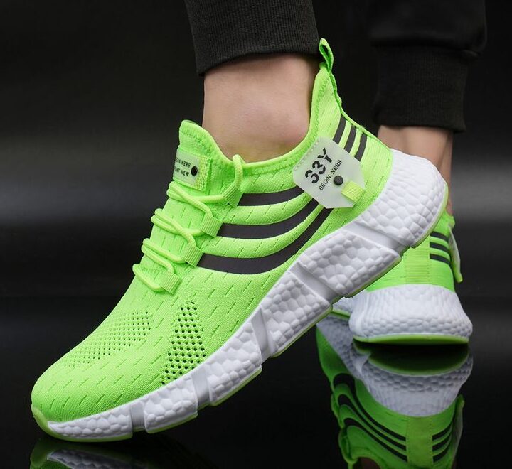 Men’s Lime Green Walking Shoes – Street Style Look