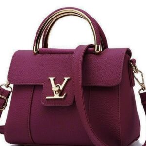 Purple Leather Shoulder Bag