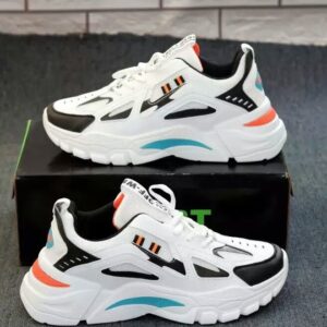 Stylish White & Black Casual Sneakers for Men