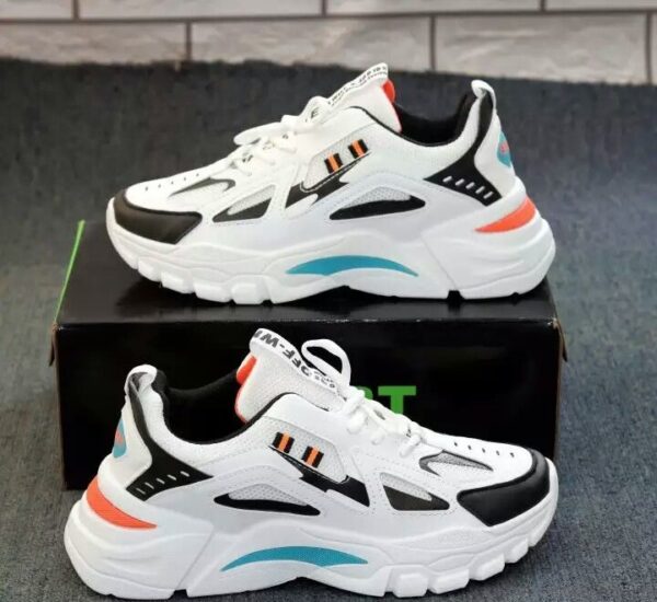 Stylish White & Black Casual Sneakers for Men