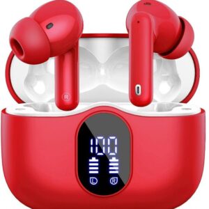 Wireless Bluetooth Earbuds – Red